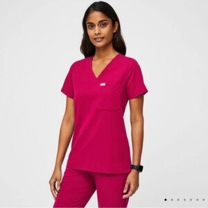 Figs Ultra Rose Caterina One Pocket Top XS